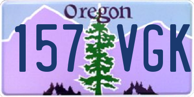 OR license plate 157VGK