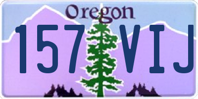 OR license plate 157VIJ