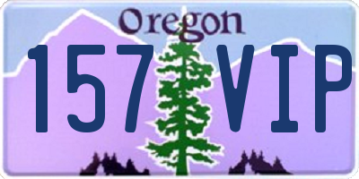 OR license plate 157VIP