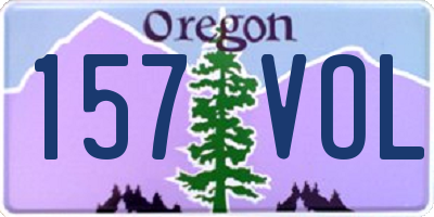 OR license plate 157VOL