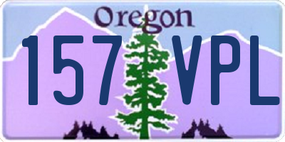 OR license plate 157VPL