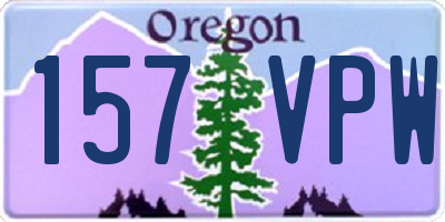 OR license plate 157VPW
