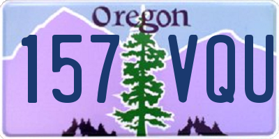 OR license plate 157VQU