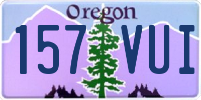 OR license plate 157VUI