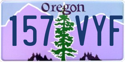 OR license plate 157VYF