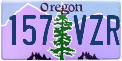 OR license plate 157VZR