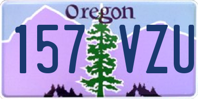 OR license plate 157VZU