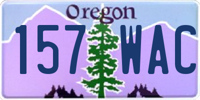 OR license plate 157WAC