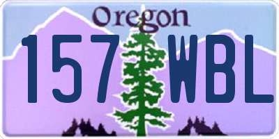 OR license plate 157WBL