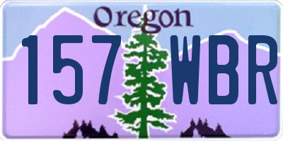 OR license plate 157WBR