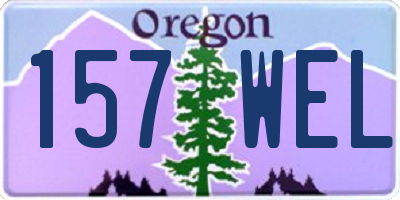 OR license plate 157WEL