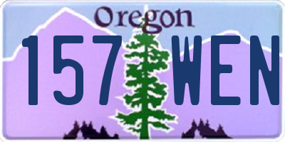 OR license plate 157WEN