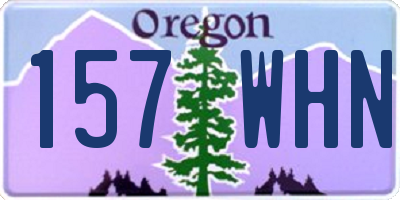 OR license plate 157WHN