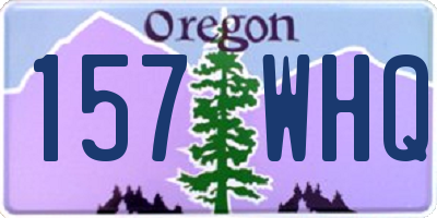 OR license plate 157WHQ