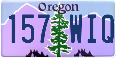 OR license plate 157WIQ