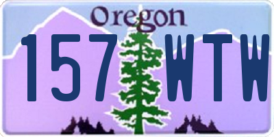 OR license plate 157WTW