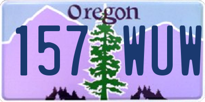 OR license plate 157WUW