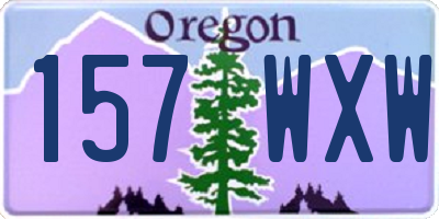 OR license plate 157WXW