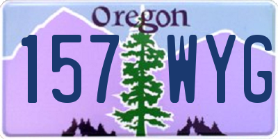 OR license plate 157WYG