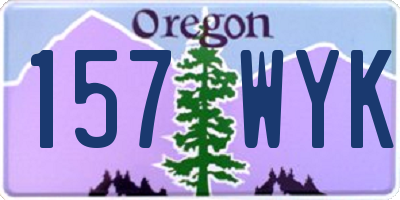 OR license plate 157WYK