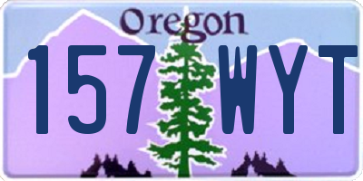 OR license plate 157WYT