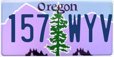 OR license plate 157WYV