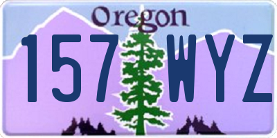 OR license plate 157WYZ