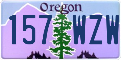 OR license plate 157WZW