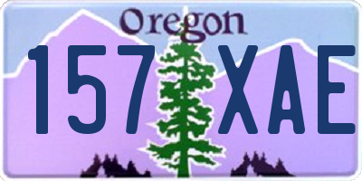 OR license plate 157XAE