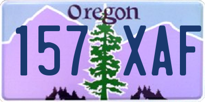 OR license plate 157XAF