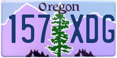 OR license plate 157XDG