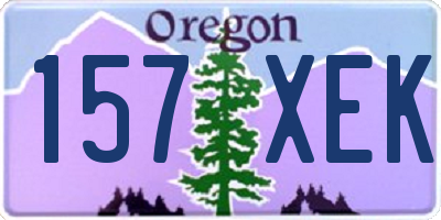 OR license plate 157XEK