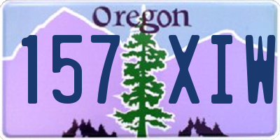 OR license plate 157XIW