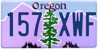 OR license plate 157XWF