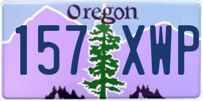 OR license plate 157XWP