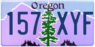 OR license plate 157XYF