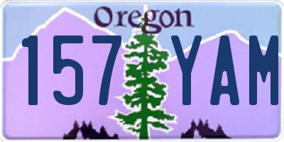 OR license plate 157YAM