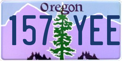 OR license plate 157YEE