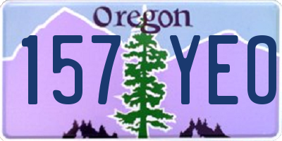 OR license plate 157YEO