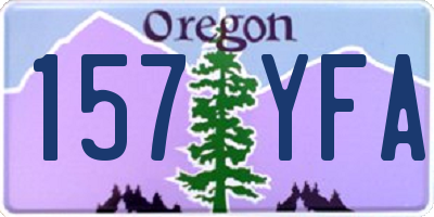 OR license plate 157YFA