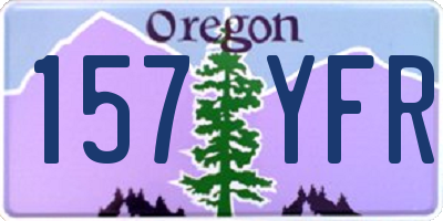 OR license plate 157YFR