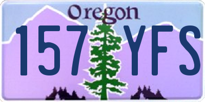 OR license plate 157YFS