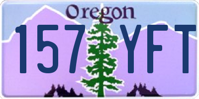 OR license plate 157YFT