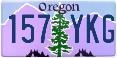 OR license plate 157YKG