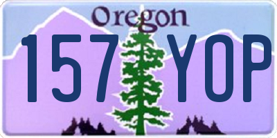 OR license plate 157YOP