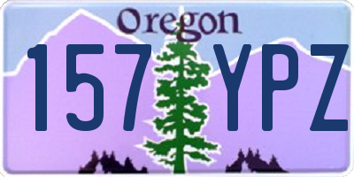 OR license plate 157YPZ