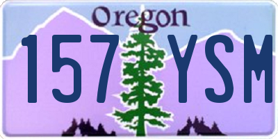 OR license plate 157YSM