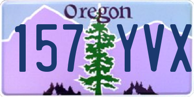 OR license plate 157YVX