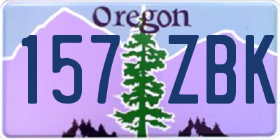 OR license plate 157ZBK