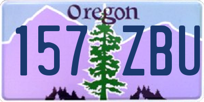 OR license plate 157ZBU